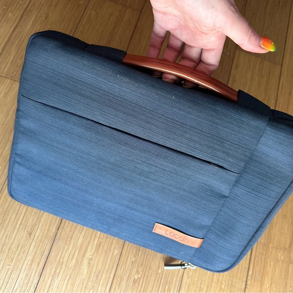 NWT Lacdo Navy Blue Laptop Bag